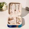 thumbnail image 6 of Starry Dinosaur Travel Portable Square Jewelry Box Earring Necklace Bracelet Holder Display Case Organizer Box, Decorative Jewelry Stand Storage Box, 6 of 6