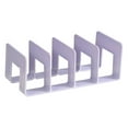 thumbnail image 3 of flameer 4 Compartment Book Storage Rack Acrylic Bookends Bookshelf Dividers for Bookcase violet, 3 of 8
