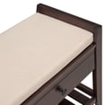 thumbnail image 2 of Shoe Rack with Cushioned Seat and Drawers, Multipurpose Entryway Storage Bench (Espresso), 2 of 13