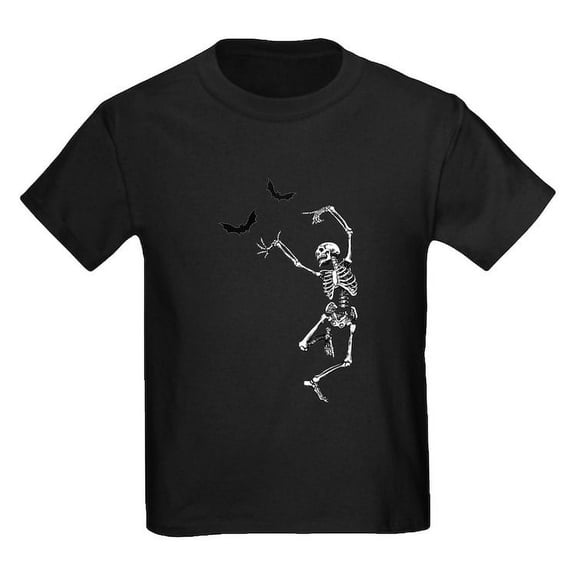 CafePress - Dancing With The Bats Skeleton T Shirt - Dark T-Shirt Kids XS-XL
