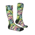 thumbnail image 3 of Balery Watercolor Blooming Cactus Fun Novelty Socks Men'S Women'S Crew Socks Funny Crazy Novelty Socks Quirky And Cool Socks, 3 of 9