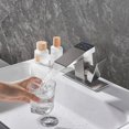 thumbnail image 2 of beisidaer Bathroom Faucet Waterfall Temperature Time Display Faucet Hot And Cold Water-silver, 2 of 5