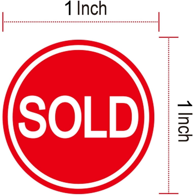 1 Inch Discount Stickers - 6 Rolls Of 500 Circle Percent Off Labels For Store Promotions & Clearance Sales
