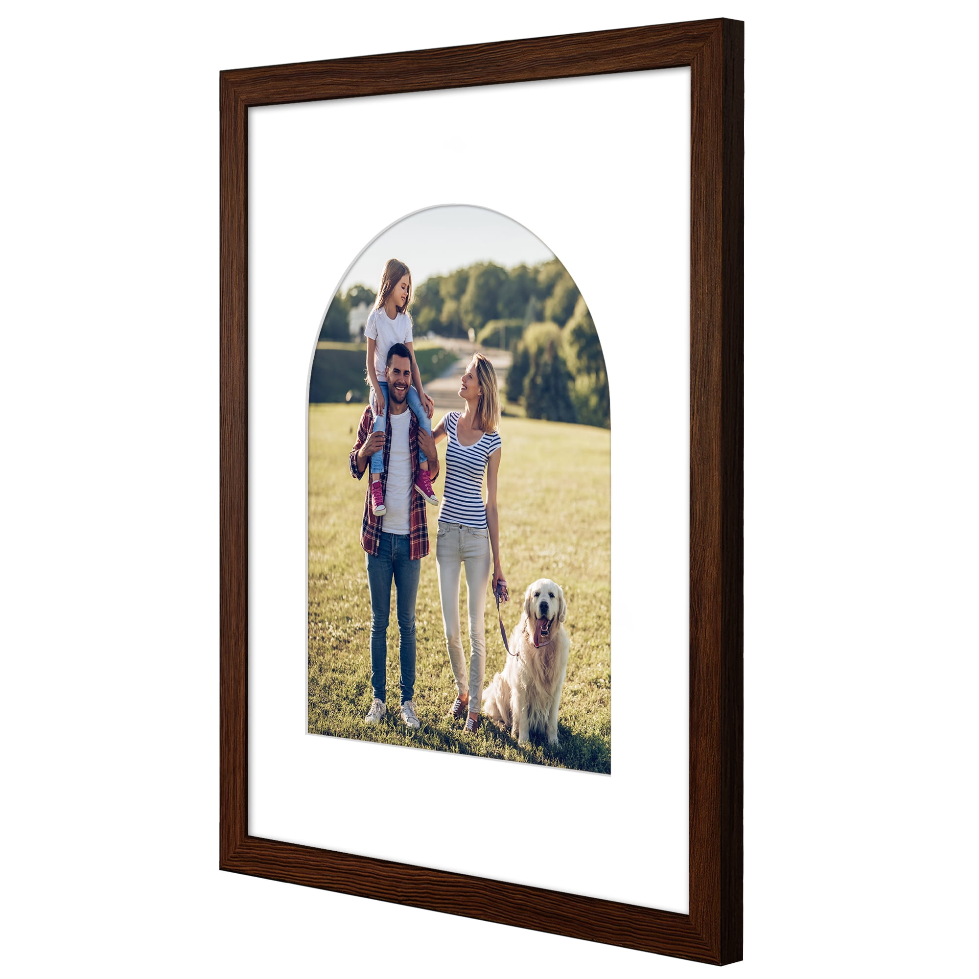 Americanflat 16x20 Picture Frame shaped elevate cherished photos unique expertly crafted border durable - Walnut