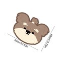 thumbnail image 3 of Dog Head Shaped Pet Feeding Mat 23.6inX15.7in Waterproof Non-Slip Cat Bowl Mat for Small Pets, Coffee, 3 of 6