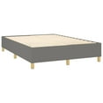 thumbnail image 2 of vidaXL Box Spring Bed with Mattress Dark Grey 137x190 cm Full Fabric, 2 of 5