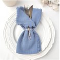 thumbnail image 4 of QZS Handmade Cloth Napkins,Set of 6 Dinner Table Napkins for Wedding Party,Reusable Linen Table Cloth for Bridal Shower Decoration,16.5x16.5 inches, 4 of 6