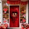 thumbnail image 2 of Gallickan Valentine's Day Door Cover, 35 x 72 Inch Holiday Door Curtain, Decorative Door and Wall Hanging for Festival, Party Background Decoration for Indoor Use, A, 2 of 6