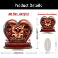 thumbnail image 3 of Valentine's Day Red 2D Flat Table Decoration, Romantic Desktop Ornament for Party, Dining Table, or Home Decor, 3 of 7
