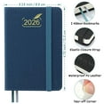 thumbnail image 2 of BEZEND Mini Agenda 2026 Bi-Daily & Weekly, (3.25" x 4.75") Pocket Planner- Two Days per Page Runs Jan to Dec 26, Monthly Calendar with Ribbon Bookmarks, Vegan Leather Hardcover - Prussian Blue, 2 of 6