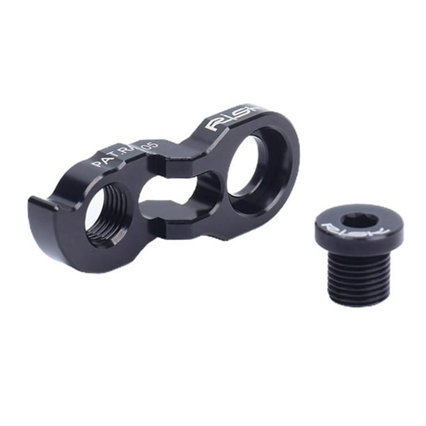 Extensor de patilla de cambio trasero de bicicleta, gancho de cola para cuadro de bicicleta, 32-52 dientes Negro