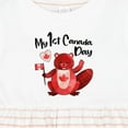 thumbnail image 4 of Inktastic My 1st Canada Day with Red and White Maple Leaves Girls Baby Dress, 4 of 5
