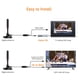 thumbnail image 5 of Antena de TV interior, tiene una antena de rango de recepción máxima con amplificador de señal intensificador compatible con 4K 1080P VHF UHF y se puede instalar en interiores Fokelyi 2035929, 5 of 9