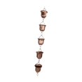 thumbnail image 3 of Rainwater Chains Metal Rainwater Catcher Chain, Decorative Rain Chains Rain Gutter Drain for Backyard Home Roofs Divert Water Garden copper, 3 of 9