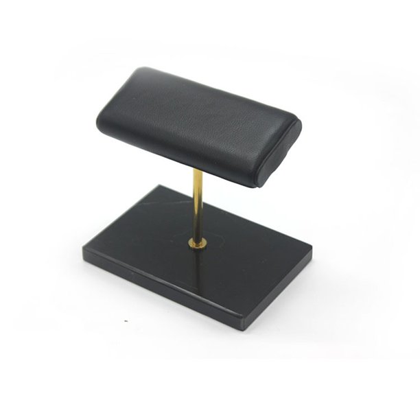 Billuyoard Soporte de exhibición de reloj portátil pulido anodizado reemplazo de almohada de cuero soporte de barra de acero inoxidable accesorios de Almacenamiento y organización del hogar Billuyoard HA076216-00B