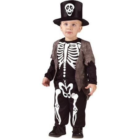 Morris Costumes New Happy Skeleton Toddler Complete Outfit 3T-4T, Style FW1516TL