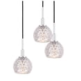 thumbnail image 3 of Woodbridge Lighting Elise 5-Light Mercury Glass Chandelier in Chrome/Bronze, 3 of 5