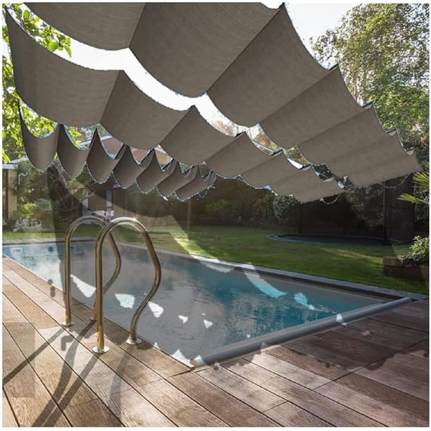Vela De Sombra Toldo Vela, Vela Parasol, Pérgola Retráctil For Exteriores con Toldo Parasol, Refugio Transpirable For Patio, Porche De Jardín, Patio De Pabellón De Playa