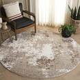 thumbnail image 2 of SAFAVIEH Penelope Beth Abstract Shag Area Rug, Beige/Ivory Taupe, 6'7" x 6'7" Round, 2 of 10