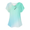 thumbnail image 4 of gbyLJF Summer Blouses for Women 2024 Ladies Summer Tops Cute Tshirts Shirts for Women Smocked Tops Women Multicolor L, 4 of 4