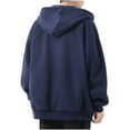 thumbnail image 3 of Mens Hoodies Zip up Drawstring Hooded Sweatshirt Fitted Long Sleeve Pullover Top Windbreaker Training Gym Hooded Jacket Loose Fall Activewear Parker Coat Top Size M-5XL, 3 of 3