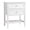 White, variant on IVV Vintage Wooden Nightstand in Brown, 2-Drawer Bedside Table with Bottom Open Shelf, Rustic Accent End Table for Living Room & Bedroom Decor, 22"W x 15.3"D x 27.9"H