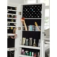thumbnail image 6 of Oumilen Jewelry Cabinet Standing Lockable Makeup Armoire with Full-Length Mirror, White, 6 of 6