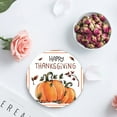 thumbnail image 4 of FMSHPON Happy Thanksgiving Retro Pumpkins White Set of 4 Round Coaster for Drinks, Absorbent Ceramic Stone Coasters Cup Mat with Cork Base for Home Kitchen Room Coffee Table Bar Decor, 4 of 6