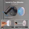 thumbnail image 4 of Rechargeable LED Spotlight with Remote,  Battery Operated Spot Lights Wireless Up Lights Indoor Picture Light with Timer, Dimmable Uplighting Stick on Wall Lamp for Plant Artwork, 4 of 7