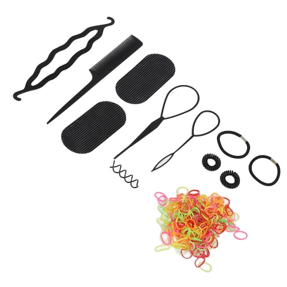 Herramienta De Modelado De Cabello, Adhesivo Para El Cabello, Clip En Espiral, Lazo Para El Cabello, Juego De Peinado Para La Escuela