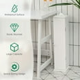 thumbnail image 6 of YYAo Bathroom Storage Cabinet, Toilet Storage Cabinet, Free Standing Toilet Paper Holder with 4 Shelves and Top Slot for Bathroom-White, 6 of 8