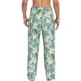 thumbnail image 3 of Uemuo Lilies Flowers Pattern Men's Wide Leg Palazzo Lounge Pants with Pockets Light Weight Loose Comfy Casual Pajama Pants-XX-Large, 3 of 9