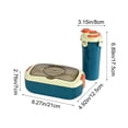 thumbnail image 3 of Fiambrera portátil con botella de agua | Caja bento apta para microondas con compartimentos y utensilios | Recipiente hermético para preparar comidas, ideal para estudiantes y oficinistas, 3 of 6