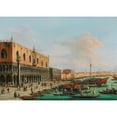 thumbnail image 3 of Giuseppe Bernardino Bison 24x18 Black Modern Framed Museum Art Print Titled - The Palazzo Ducale and the Riva Degli Schiavoni, Venice, 3 of 5