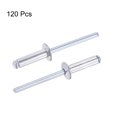 thumbnail image 4 of Unique Bargains 5mm Diameter 16mm Grip Length Silver Tone Aluminum Blind Rivets 120 Pack, 4 of 4