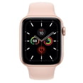 thumbnail image 3 of Restored Apple Watch Series 5 (GPS + Cellular, 40 mm) Gold Aluminum Case with Pink Sport Band Bundle 5 Bonus Bands, Charging Stand, Screen Protector, & 2 amp charger (Refurbished), 3 of 13