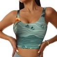 thumbnail image 1 of Balery Paper Fox Crow Fantasy Sujetadores deportivos con espalda cruzada para mujer, acolchados, sin costuras, de alto impacto, ideales para yoga, gimnasio, entrenamiento y fitness.-Large, 1 of 8