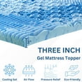 thumbnail image 3 of Boyd Sleep 3" Cooling Gel Memory Foam Mattress Topper with Multi-Zone Pressure Relief, Twin-XL Size, 3 of 13