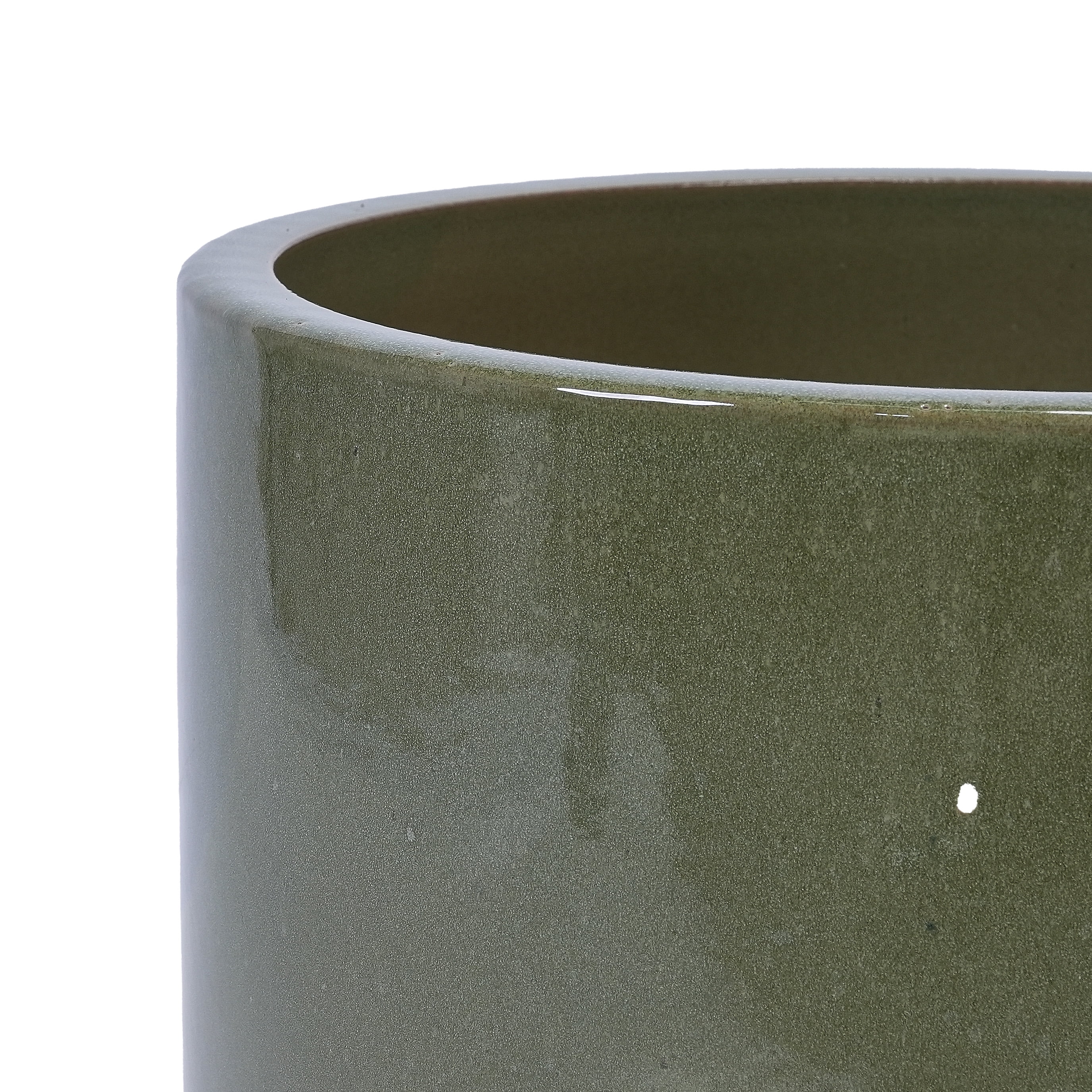 MAYEERTY 3 Pack Ceramic Plant Pots, Planter for Indoor Outdoor Patio, Garden, Light Green
