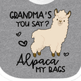 thumbnail image 4 of Inktastic Grandma's You Say Alpaca My Bags Boys or Girls Baby Bib, 4 of 4