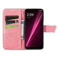 thumbnail image 3 of Dteck Flip Wallet Case for T-Mobile Revvl 6 5G, 3D Butterfly Embossed PU Leather Magnetic Folio Cover with Card Holder Kickstand, TPU Shockproof Durable Protective Phone Case,Pink, 3 of 6