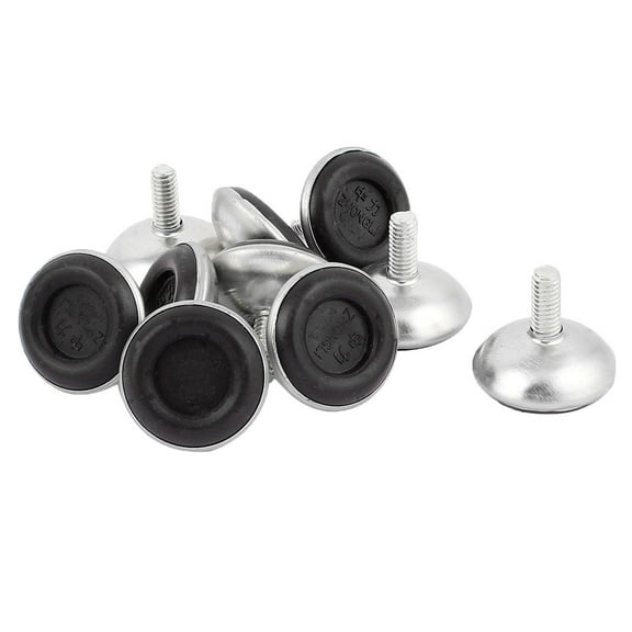 10 Pcs Adjustable Screw On Type Furniture Glide Leveling Feet 6 x 15 x 28mm