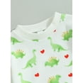 thumbnail image 5 of Bagilaanoe 2PCS Toddler Baby Girl Boy Long Pants Set Dinosaur Print Long Sleeve Sweatshirt Tops + Sweatpants 6M 12M 18M 24M 3T Kids Casual Sweatsuits, 5 of 8