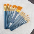 thumbnail image 4 of PEACNNG  15pc Golden Taklon Assorted Big Brush Acrylic Paintbrush Set, 4 of 6