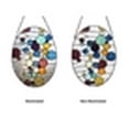 thumbnail image 3 of CHLOE Lighting BUBBLES Geometric-Style Stained Glass Window Panel 20" Tall, 3 of 4