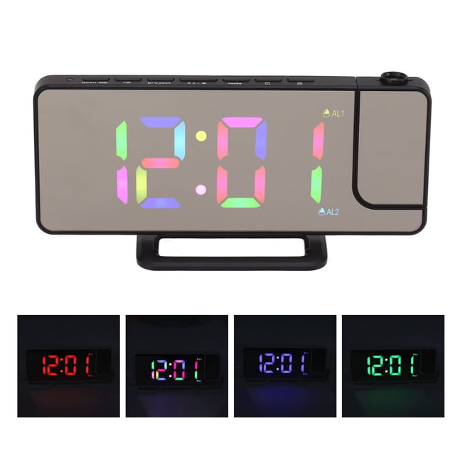 Reloj Despertador Electrónico, Práctico Reloj Digital RGB, Multifuncional, Ahorro De Espacio Para Dormitorio