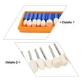 thumbnail image 2 of Wool Felt Bobs Set Compressed Wool Fibers For Jade/Glass/Metal Polishing Felt Bob Burs Rotary Abrasive Tools Polishing Tool, 2 of 7
