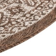 thumbnail image 6 of Rugs.com Outdoor Aztec Collection Rug – 5 Ft Round Brown Flatweave Rug Perfect For Kitchens, Dining Rooms, 6 of 8