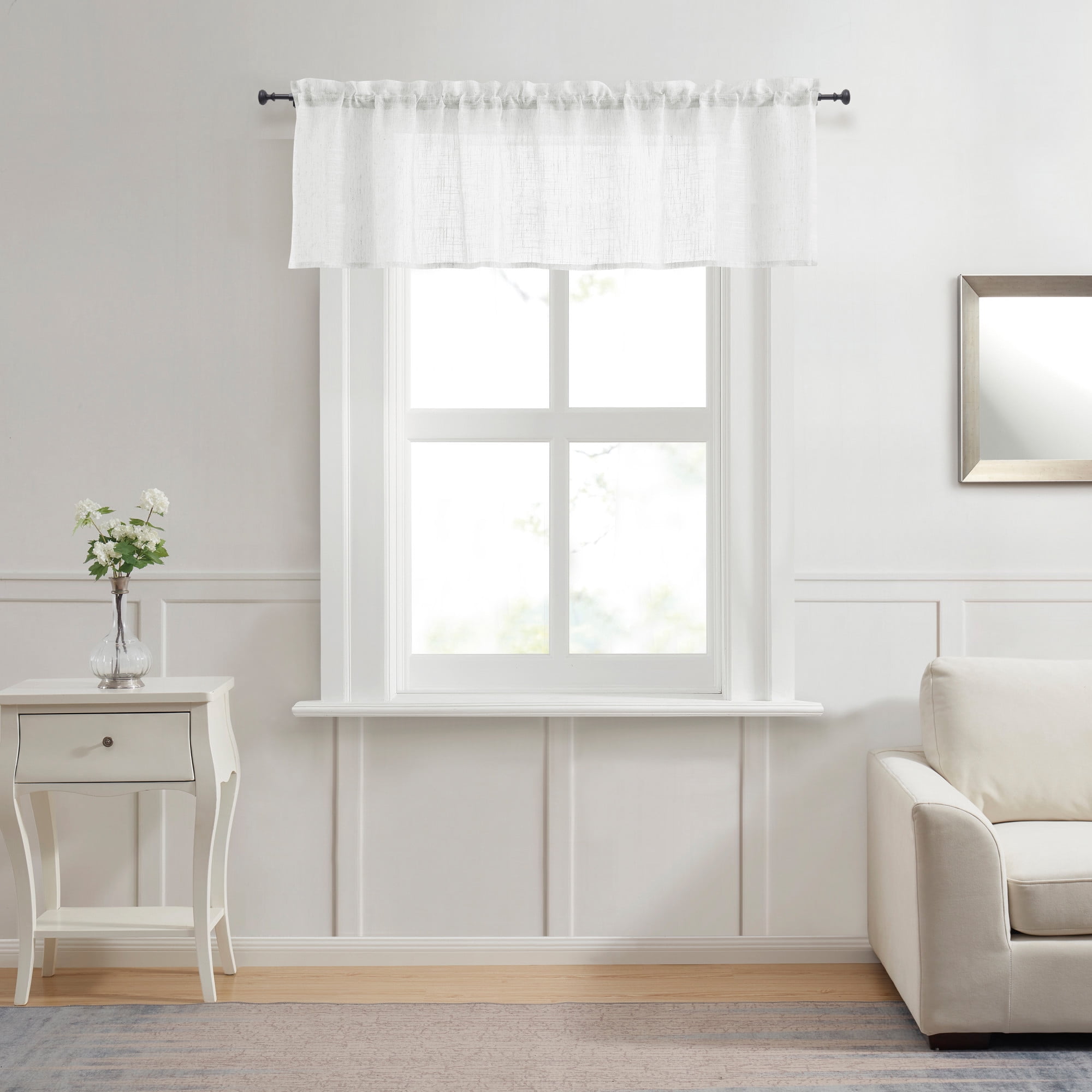 Martha Stewart Barrington 5/8", Adjustable Curtain Café Rod and Finial Set, Matte Black, 48'' - 86" Long