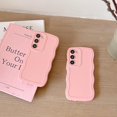 thumbnail image 5 of Wave Frame Case for Samsung Galaxy S21 5G Phone Case,Cute Wave Frame Slim Fit Shockproof Phone Bumper Cover Soft Pretty Curly Wavy Case Anti-Scratch TPU Case for Girl and Women - Pink, 5 of 14